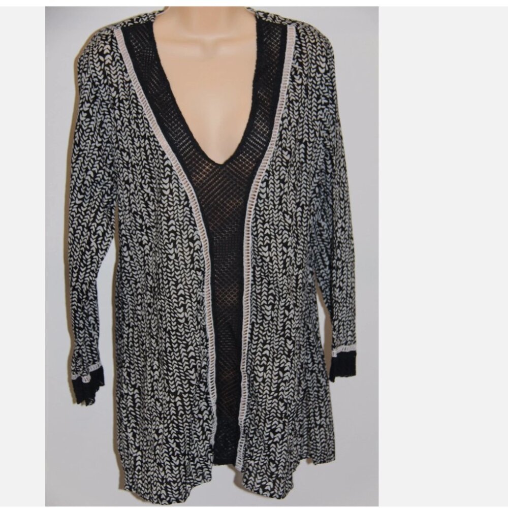 New La Blanca swimsuit bikini Cover Up Tunic Dress Black